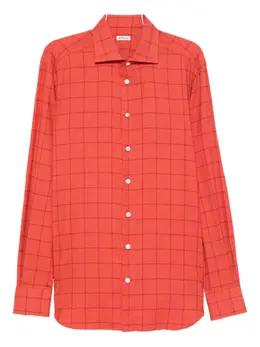 Kiton: Красная рубашка 