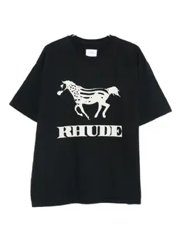 RHUDE: Чёрная футболка 