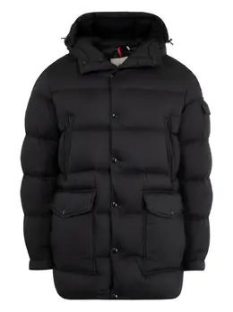 Moncler: Чёрный пуховик 