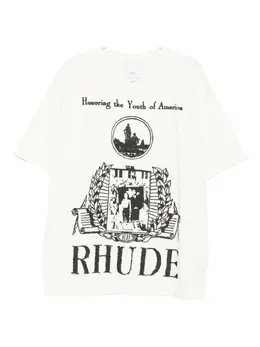 RHUDE: Белая футболка 
