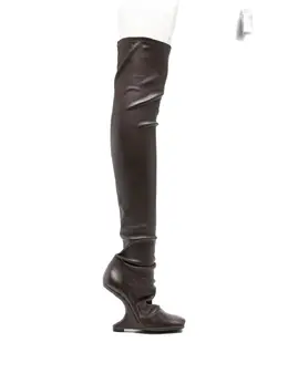 Rick Owens Lilies: Тёмные сапоги 