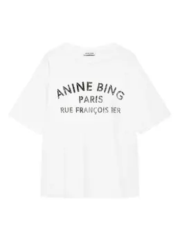 ANINE BING: Футболка с принтом 