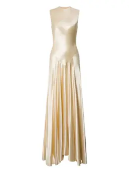 Alberta Ferretti: Атласное платье 