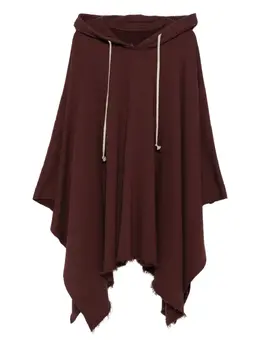 Rick Owens DRKSHDW: Плащ с капюшоном 