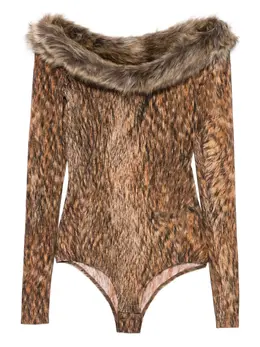MM6 Maison Margiela: Боди с животным принтом 