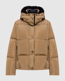 Moncler: Бежеві пуховики 
