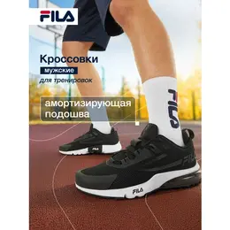 Fila: Чёрные кроссовки 