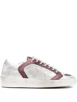 Golden Goose: Серебристые кроссовки  Stardan
