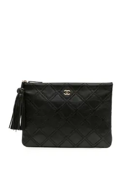CHANEL Pre-Owned: Чёрный клатч 