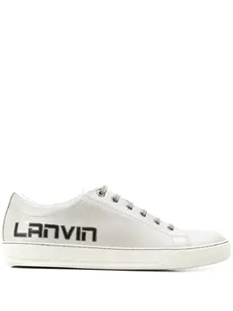 Lanvin: Серебристые кроссовки 