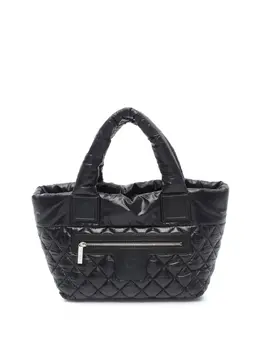 CHANEL Pre-Owned: Чёрная сумка-шоппер 