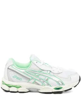 ASICS: Зелёные кроссовки  Gel