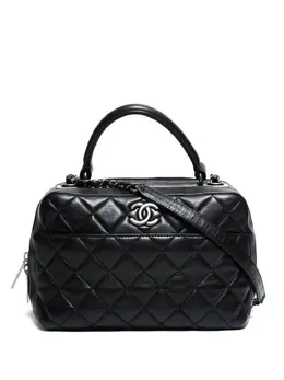 CHANEL Pre-Owned: Чёрная сумка-шоппер 