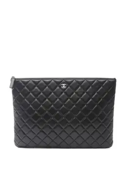 CHANEL Pre-Owned: Чёрный клатч 