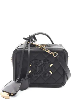 CHANEL Pre-Owned: Чёрная сумка-шоппер 