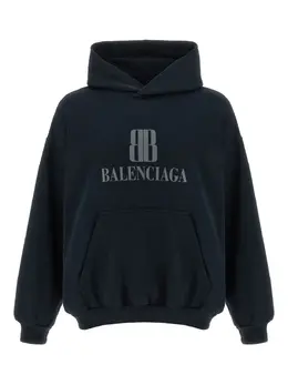 Balenciaga: Хлопковая толстовка  BB