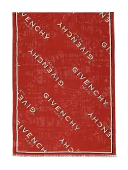 Givenchy: Красный шарф 