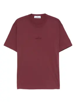 Stone Island: Бордовая футболка 