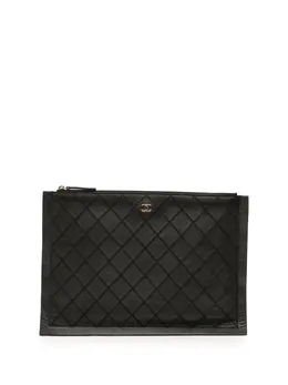 CHANEL Pre-Owned: Чёрный клатч 