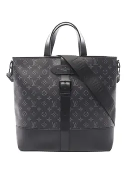 Louis Vuitton Pre-Owned: Чёрная сумка-шоппер 