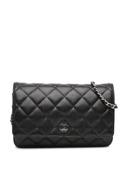 CHANEL Pre-Owned: Чёрный кошелёк 