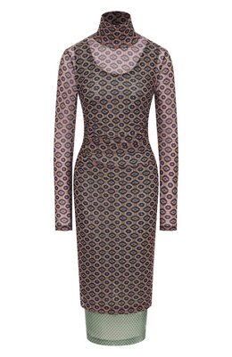 Dries Van Noten: Коричневое платье 