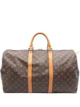 Louis Vuitton Pre-Owned: Коричневая дорожная сумка 