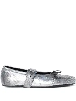 Ann Demeulemeester: Серебристые балетки 