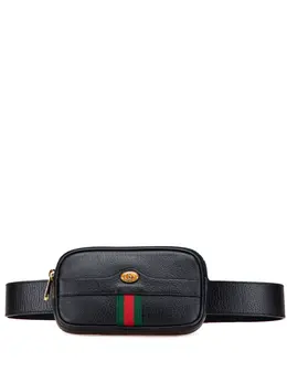 Gucci Pre-Owned: Чёрная поясная сумка 