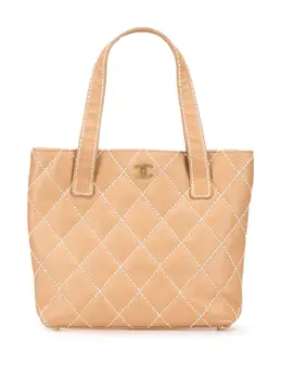 CHANEL Pre-Owned: Коричневая сумка-шоппер 