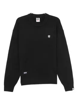 AAPE BY *A BATHING APE®: Чёрный свитшот 