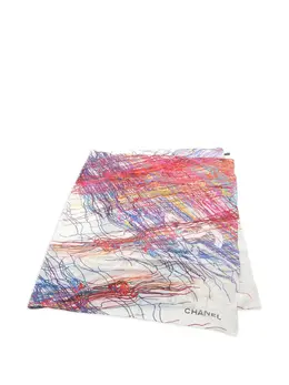 CHANEL Pre-Owned: Белый шарф 