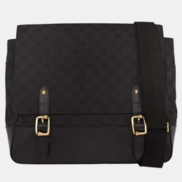 Gucci: Чёрная сумка  GG