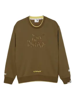 AAPE BY *A BATHING APE®: Коричневый свитшот 