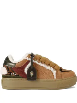 Kurt Geiger London: Коричневые кроссовки 