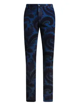 ETRO: Синие брюки  Foliage