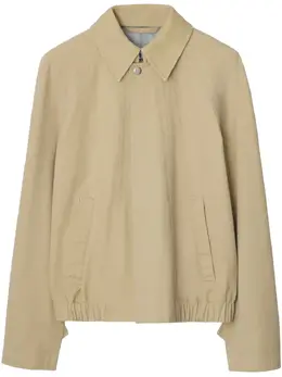 Burberry: Бежевая куртка  Harrington