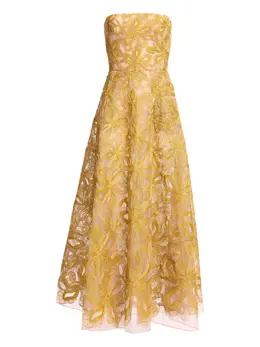 Elie Saab: Платье с растительным принтом 