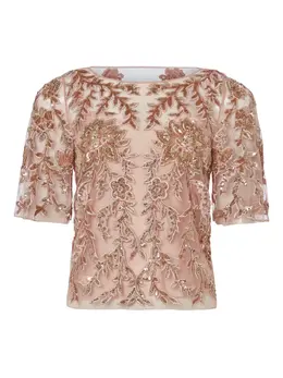 Temperley London: Топ с растительным принтом 