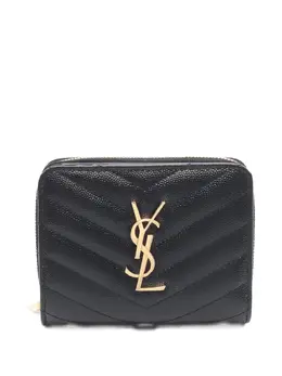 Saint Laurent: Чёрный кошелёк  YSL