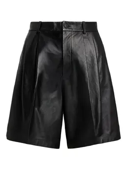 Polo Ralph Lauren: Кожаные шорты 