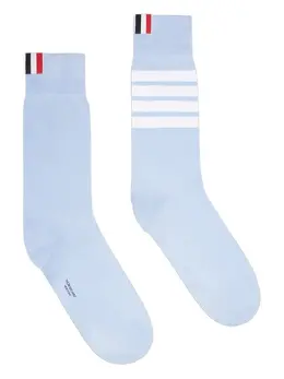Thom Browne: Светлые носки  4-Bar