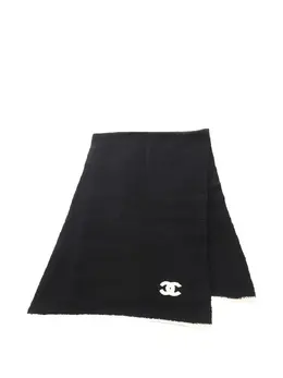 CHANEL Pre-Owned: Чёрный шарф 