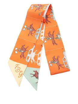 Hermès Pre-Owned: Оранжевый шарф 