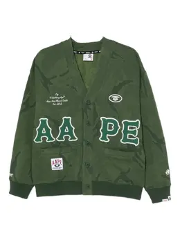 AAPE BY *A BATHING APE®: Зелёный свитшот 