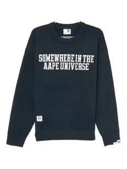 AAPE BY *A BATHING APE®: Синий свитшот 
