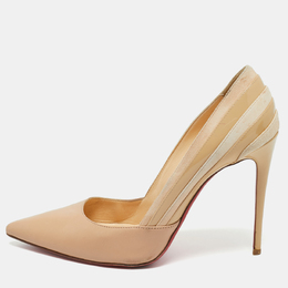 Christian Louboutin: Бежевые туфли 