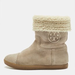 Tory Burch: Бежевые ботинки 
