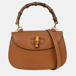 Gucci: Коричневая сумка  Bamboo