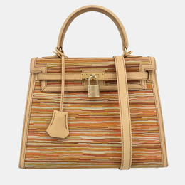 Hermes: Бежевая сумка  Kelly 25